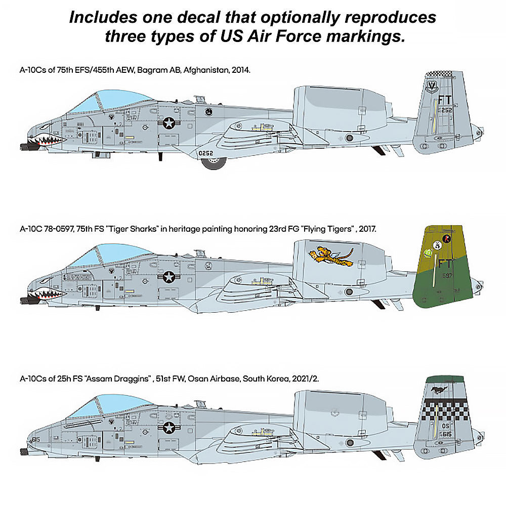 Academy 1/48 USAF A-10C "75th FS Flying Tigers" #12348 Academy Model kit DIY Assembly Puzzles Military Building Blocks Toy