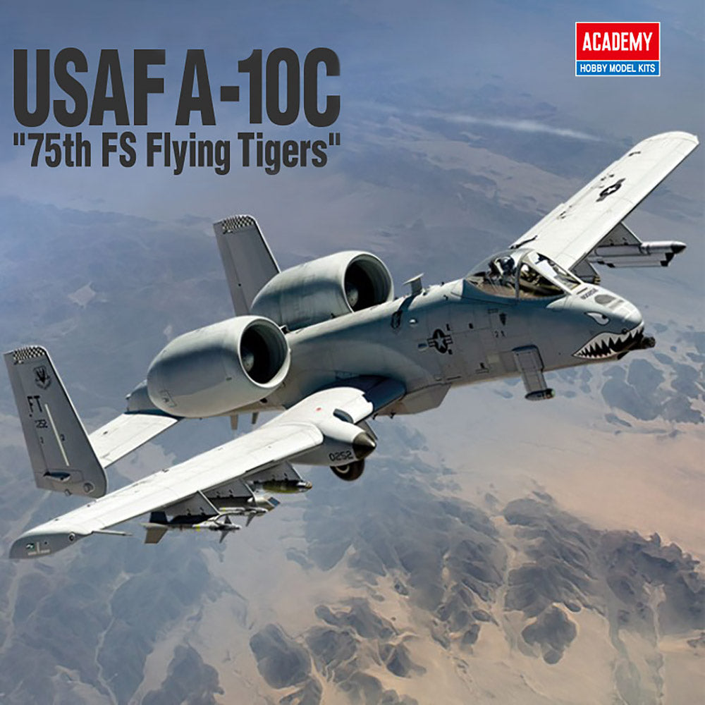 Academy 1/48 USAF A-10C "75th FS Flying Tigers" #12348 Academy Model kit DIY Assembly Puzzles Military Building Blocks Toy