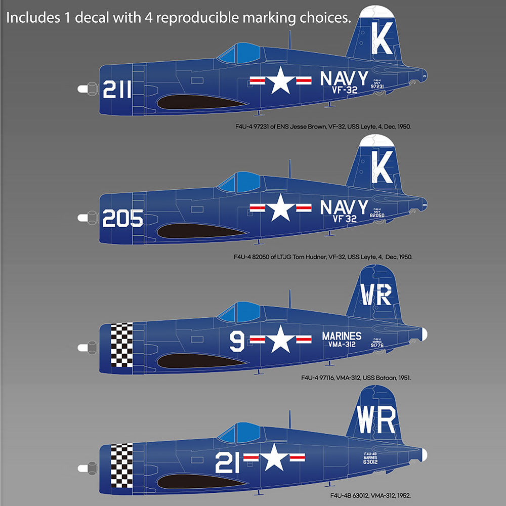 Academy 1/48 USN F4U-4 "Battle of Jangjin Reservoir" #12353 Academy Model kit DIY Assembly Puzzles Military Building Blocks Toy