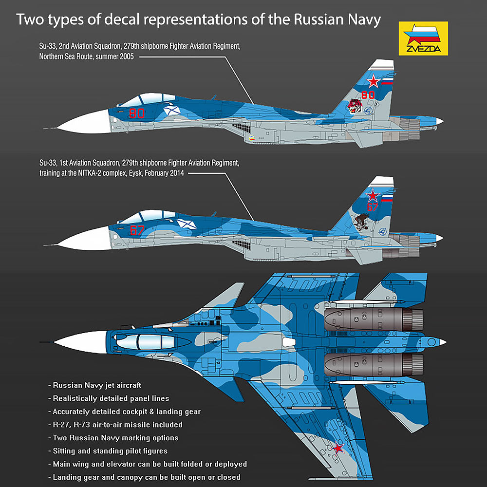 Academy 1/72 RUSSIAN NAVY Su-33 Flanker D #12557 Academy Model kit DIY Assembly Puzzles Military Building Blocks Toy