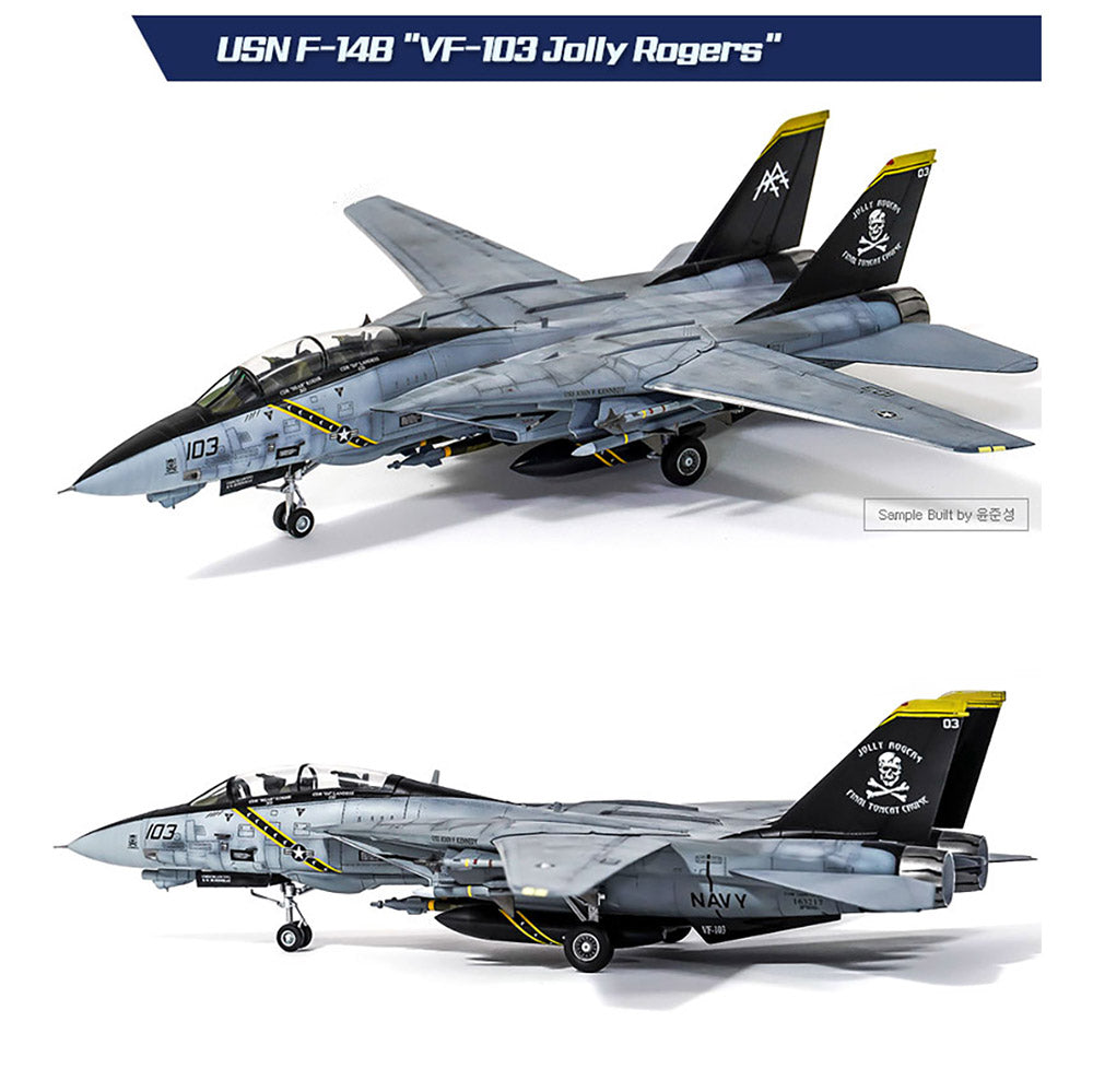 Academy 1/72 U.S. Navy F-14B VF-103 Jolly Rogers #12578 Academy Model kit DIY Assembly Puzzles Military Building Blocks Toy