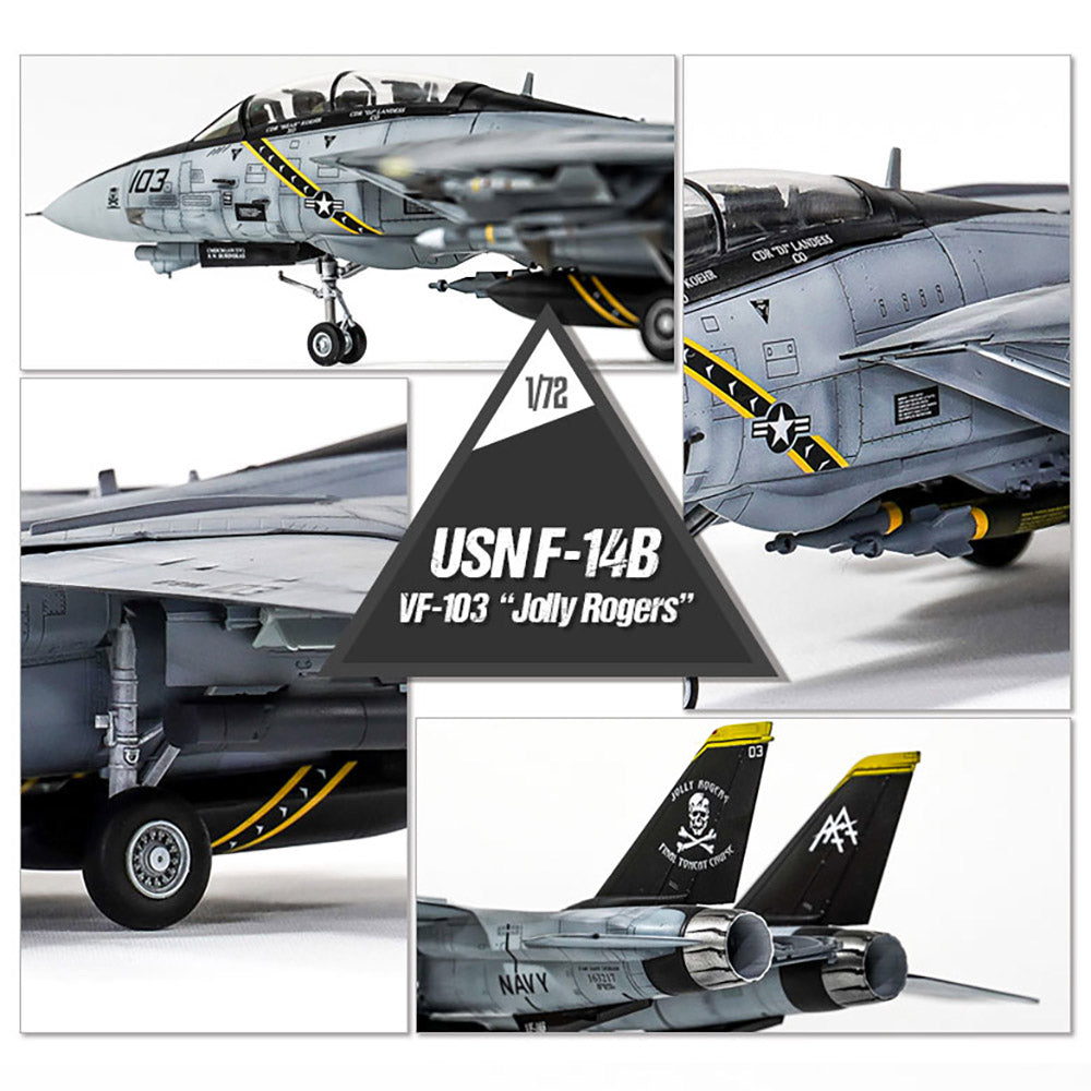 Academy 1/72 U.S. Navy F-14B VF-103 Jolly Rogers #12578 Academy Model kit DIY Assembly Puzzles Military Building Blocks Toy