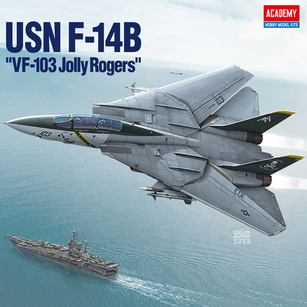 Academy 1/72 U.S. Navy F-14B VF-103 Jolly Rogers #12578 Academy Model kit DIY Assembly Puzzles Military Building Blocks Toy