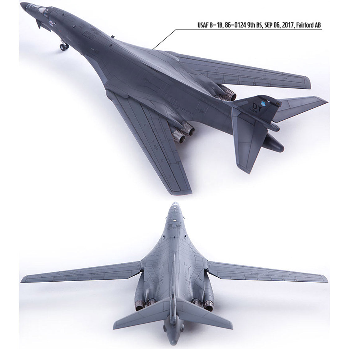 Academy 1/144 U.S. Air Force B-1B 34th BS Thunderbird #12620 Academy Model kit DIY Assembly Puzzles Military Building Blocks Toy