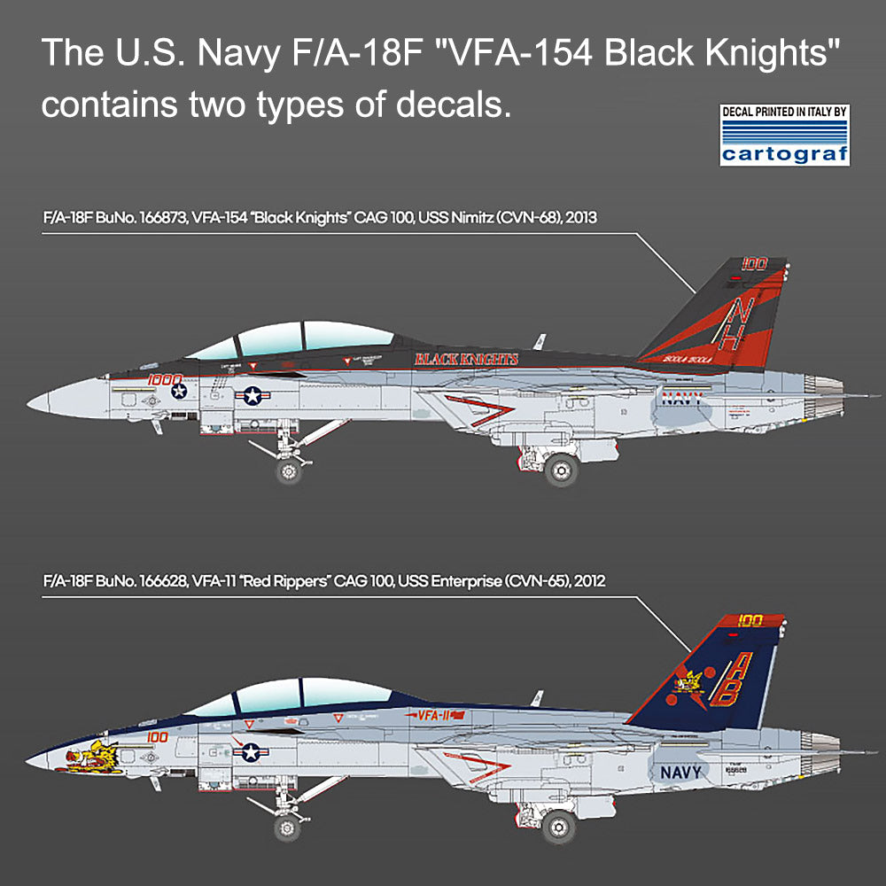 Academy 1/72 USN F/A-18F VFA-154 Black Knights #12577 Academy Model kit DIY Assembly Puzzles Military Building Blocks Toy