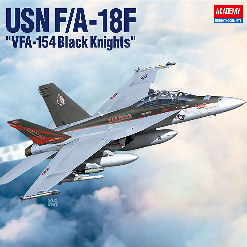 Academy 1/72 USN F/A-18F VFA-154 Black Knights #12577 Academy Model kit DIY Assembly Puzzles Military Building Blocks Toy