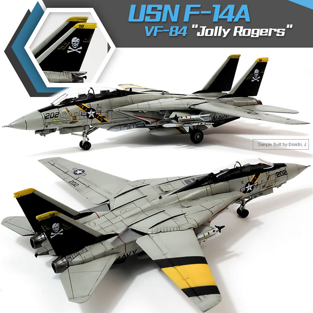 Academy 1/144 U.S. Navy F-14A VF-84 Jolly Rogers #12626 Model kit DIY Assembly Puzzles Military Building Blocks Toy