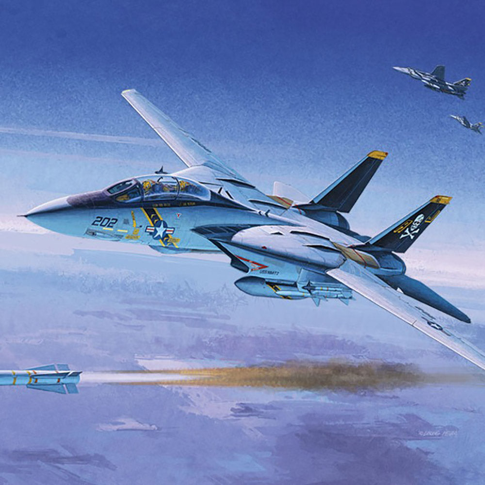 Academy 1/144 U.S. Navy F-14A VF-84 Jolly Rogers #12626 Model kit DIY Assembly Puzzles Military Building Blocks Toy