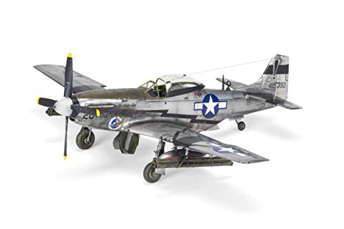 Airfix North American P51-D Mustang Plastic Model Kit, 96 months to 1188 months, Small, Clear, 147 pieces