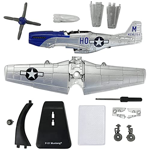 Iconikal 1:48 Scale Easy Assemble Model Airplane Kit, P-51 Mustang